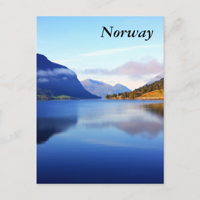 Cartão Postal Beleza escandinava, Noruega (Frente)