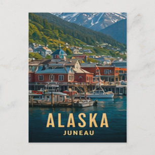 Cartão Postal Beleza Selvagem da Fronteira de Juneau Alasca