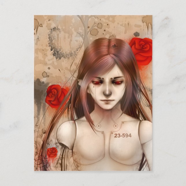 Cartão Postal Beleza Sintética versão Vermelha (Frente)