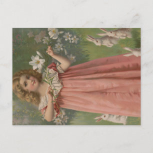 Cartão Postal Belezas da Páscoa, Ilustração Antiga, 1898