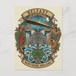 Cartão Postal Belfast City Hall Northern Ireland Travel