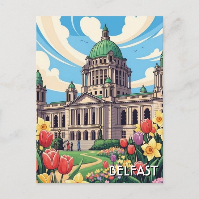 Cartão Postal Belfast City Hall Northern Ireland Travel (Frente)