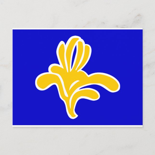 Cartão Postal Bélgica Bandeira Bruxelas (Frente)