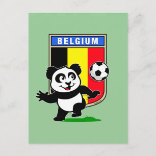 Cartão Postal Bélgica Futebol Panda