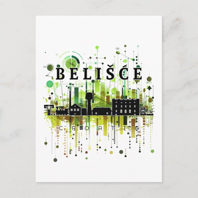 Cartão Postal Belišće Croácia (Frente)