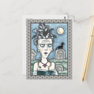 CARTÃO POSTAL BELÍSSIMO MONSTRO FRANKENELLA ASSOMBRADO, TÚMULOS,