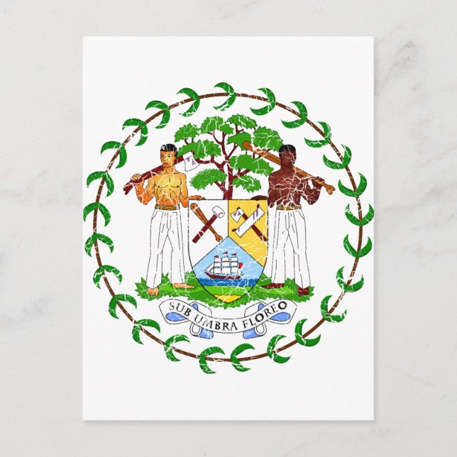 Cartão Postal Belize Casaco De Braços (Frente)