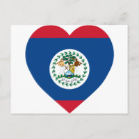 Belize Flag Heart