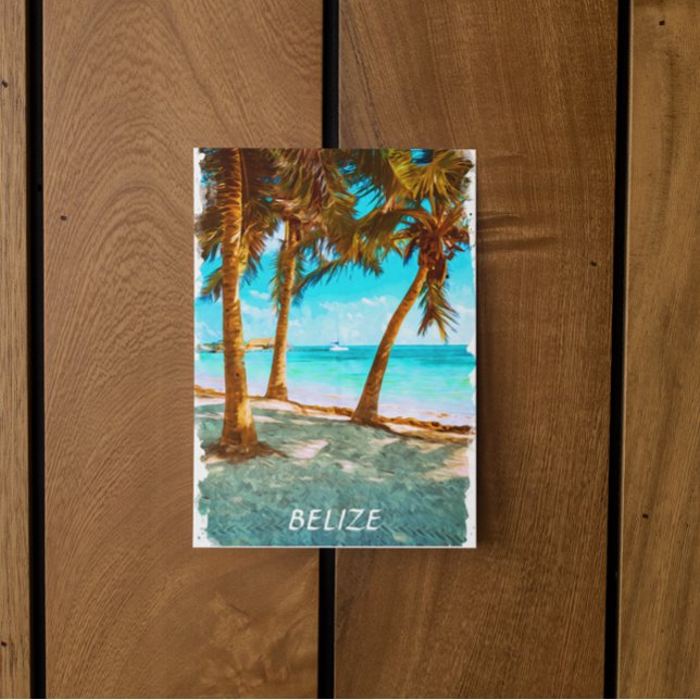 Cartão Postal Belize Tropical Beach (belize tropical beach travel postcard)
