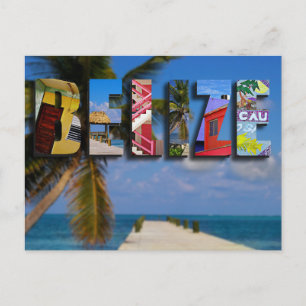 Cartão Postal Belize Tropical Beach Blue Ocean FoViagem