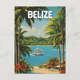 Cartão Postal Belize Viagem Art Poster