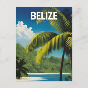 Cartão Postal Belize Viagens vintage Art