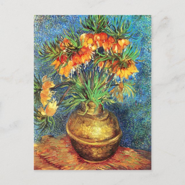Cartão Postal Bell Lily em um Vaso de Cobre, Van Gogh (Frente)