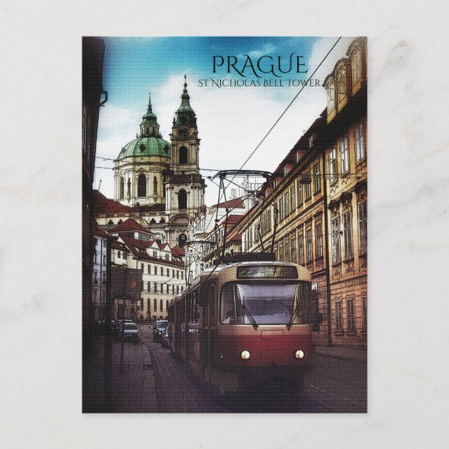 Cartão Postal Bell Tower, Praga (Frente)
