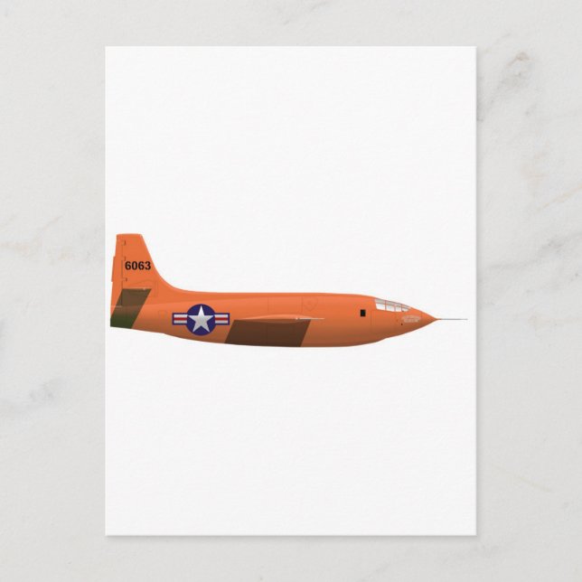 Cartão Postal Bell X-1 Rocket plane (Frente)
