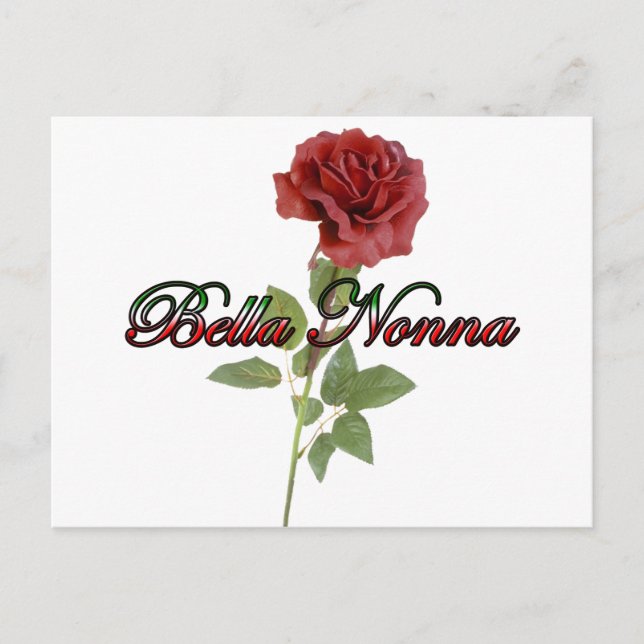 Cartão Postal Bella Nonna (Linda Avó Italiana) (Frente)