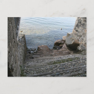 Cartão Postal Bellagio, Itália - Escadas em Baixo