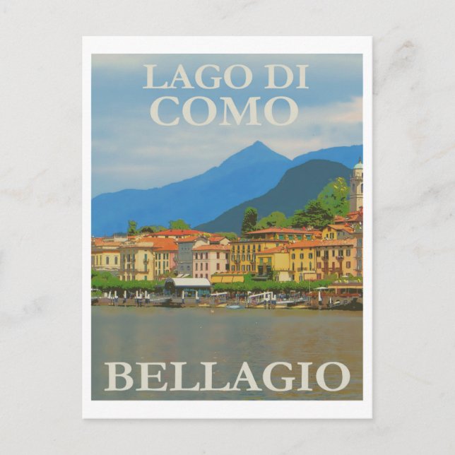 Cartão Postal Bellagio Itália Poster (Frente)
