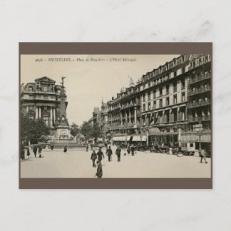 Cartão Postal Belle Epoque Bruxelas Place De Brouckere