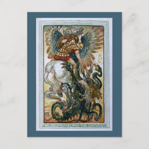 Cartão Postal Bellerofão lança quimera