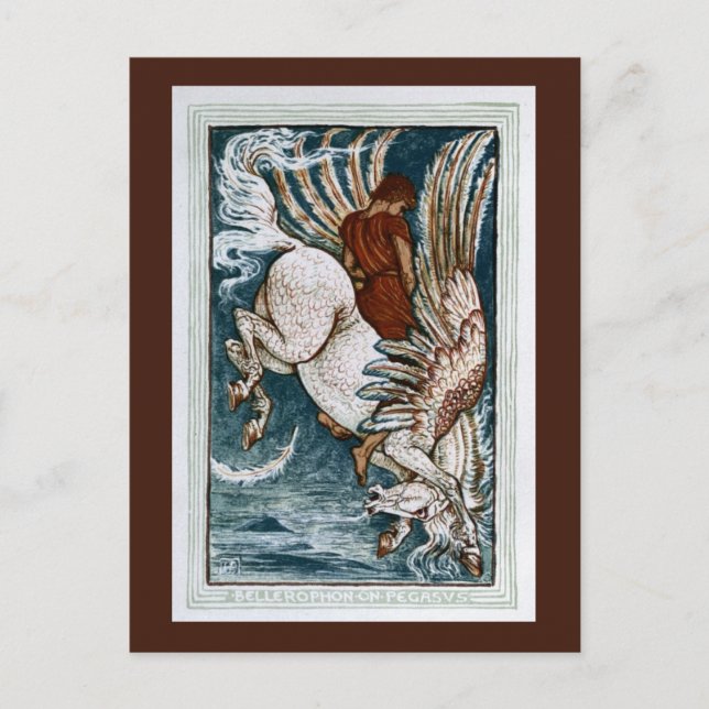 Cartão Postal Bellerofão no Pegasus (Frente)