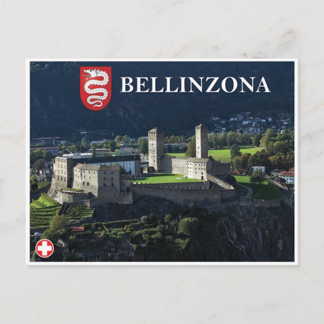 Cartão Postal Bellinzona - Suiça (Frente)