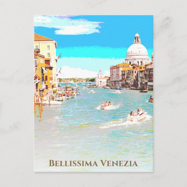 Cartão Postal ** Bellissima - Veneza da Língua Italiana. Veneza (Frente)