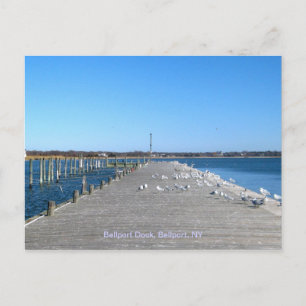 Cartão Postal Bellport Dock, Bellport Village NY