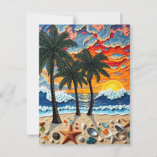 Cartão Postal Belo Beachy Happy | Dizendo Oi