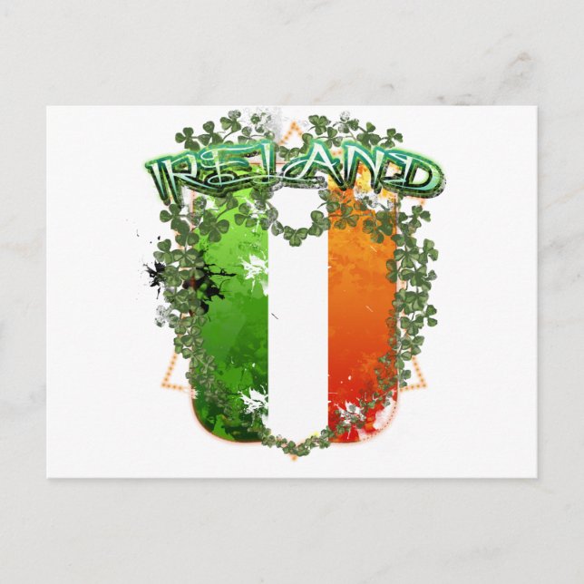 Cartão Postal Belo brasão da Irlanda (Frente)