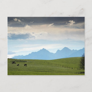 Cartão Postal Belo Céu Alemão com Montanhas