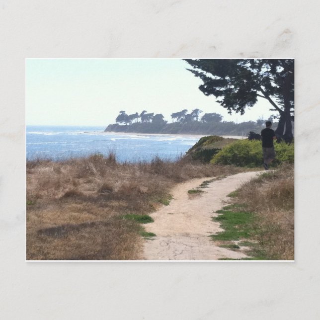 Cartão Postal Belo céu limpo na praia. (Frente)