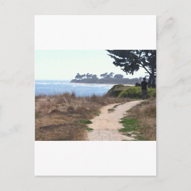 Cartão Postal Belo céu limpo na praia. (Frente)