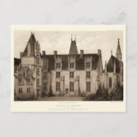 Belo Chateau Francês em Pedras Sepia