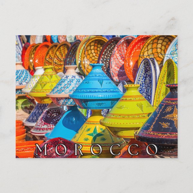 Cartão Postal Belo Colorul, Comida Tajine marroquina (Frente)