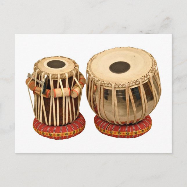 Cartão Postal Belo Conjunto de Tabla Instrumento de Percussão In (Frente)