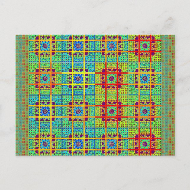 Cartão Postal Belo e adorável vetor Impressão étnico maia design (Frente)