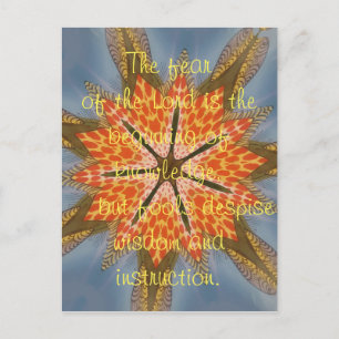Cartão Postal Belo e espantoso medo do Senhor é o começo