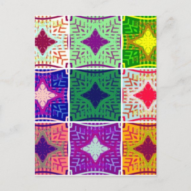 Cartão Postal Belo e espantoso padrão de Impressão com controlo  (Frente)