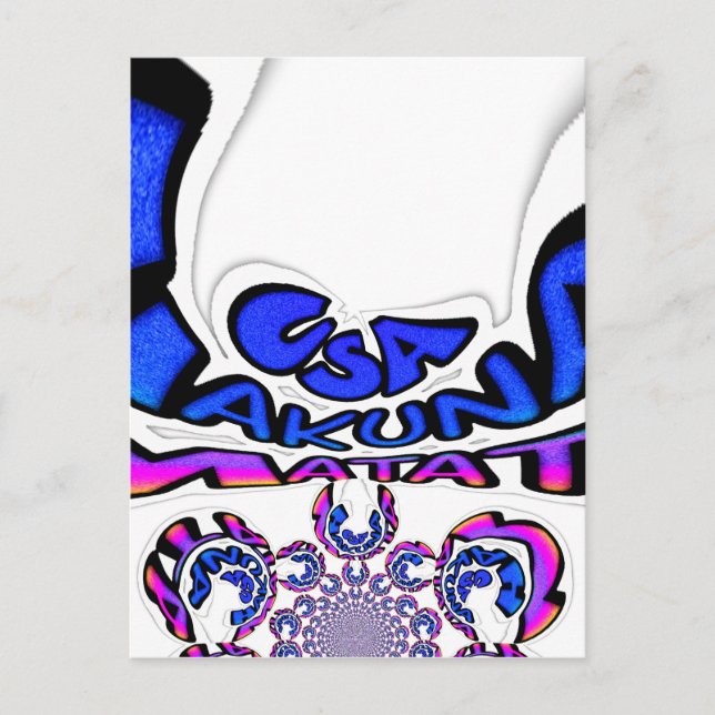 Cartão Postal Belo e impressionante texto divertido dos EUA, pad (Frente)