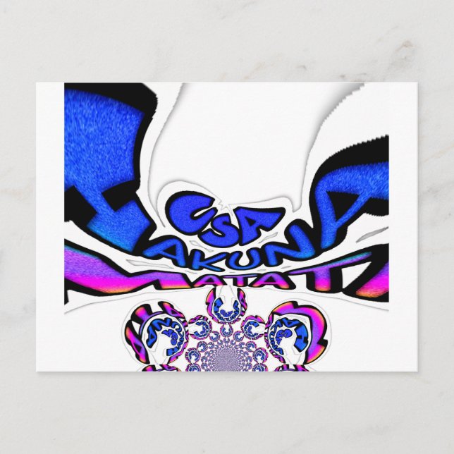 Cartão Postal Belo e impressionante texto divertido dos EUA, pad (Frente)