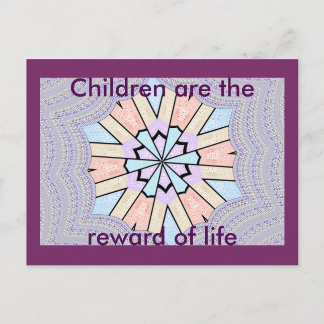 Cartão Postal Belo Impressão de Arte Geométrica de Pastel Suave (Frente)