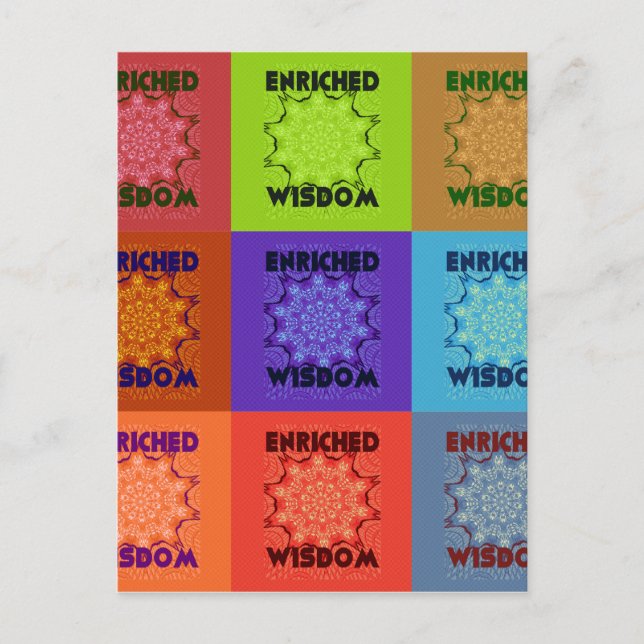 Cartão Postal Belo Impressão de arte Pop: Enriquecida (Frente)