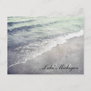 Cartão Postal Belo Lago Michigan Shoreline Beach