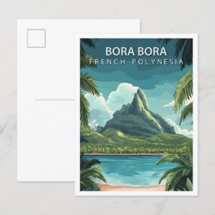 Cartão Postal Belo Lugar Bora Bora Polinésia Francesa Viagem