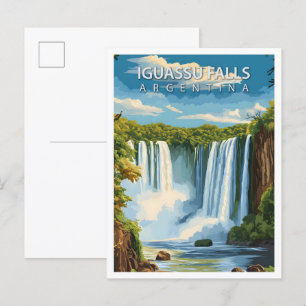 Cartão Postal Belo Lugar Iguaçu Cai Viagem da Argentina