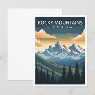 Cartão Postal Belo Lugar Montanhas Rochosas Canadá Viagem