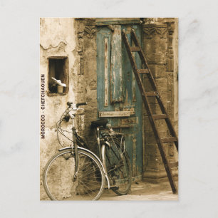 Cartão Postal Belo Marrocos Blue Old City Souvenir