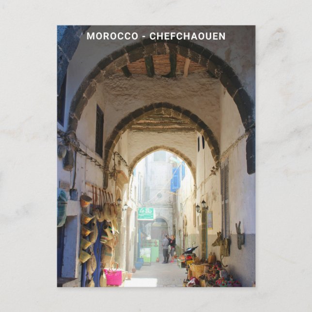 Cartão Postal Belo Marrocos Blue Old City Souvenir (Frente)
