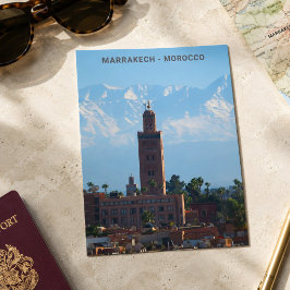 Cartão Postal Belo Marrocos Vermelho Marrakech Montanhas Atlas